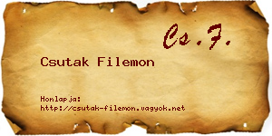 Csutak Filemon névjegykártya